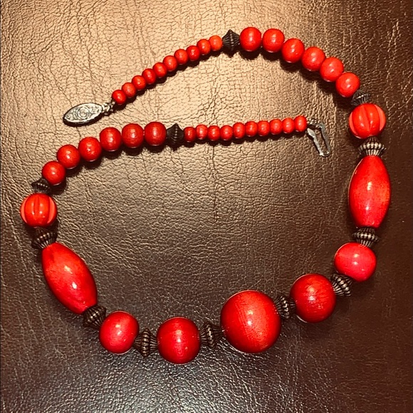 Vintage Wooden Beads with Silver Spacers - Picture 8 of 8